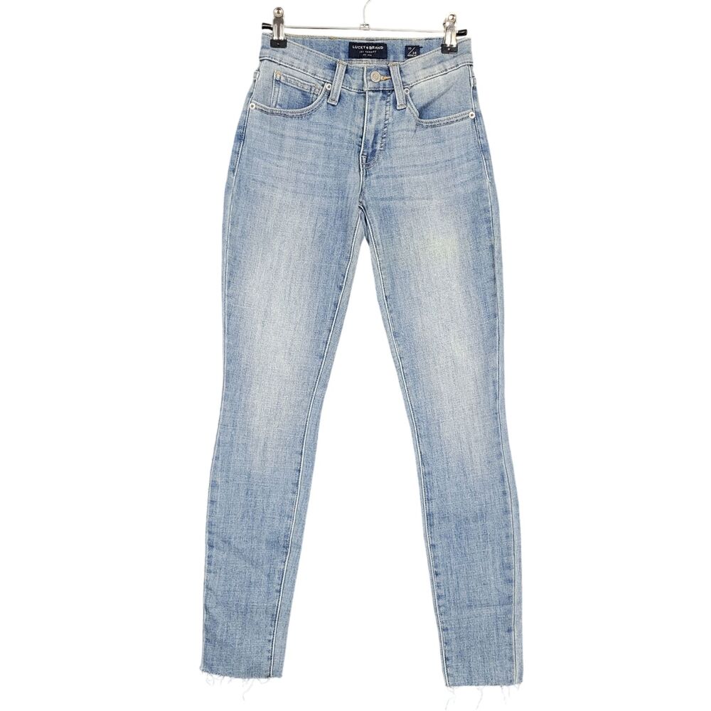NWT LUCKY BRAND Ava Mid Rise Super Skinny Light Wash Denim Blue Jeans SIZE 00 24